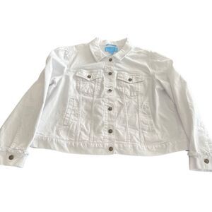 DRAPER JAMES White Denim Jacket size XXL